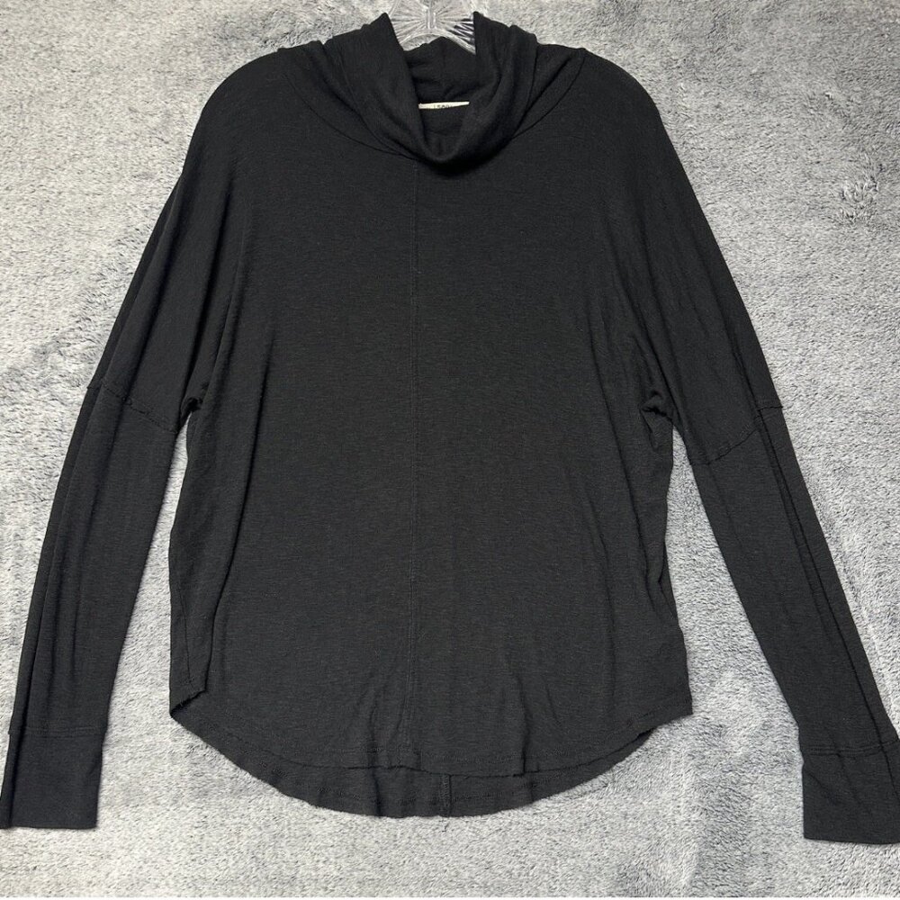 Maison Cinqcent 500 Denim Women's Medium Black Cowl Neck Long Sleeve Top Sweater